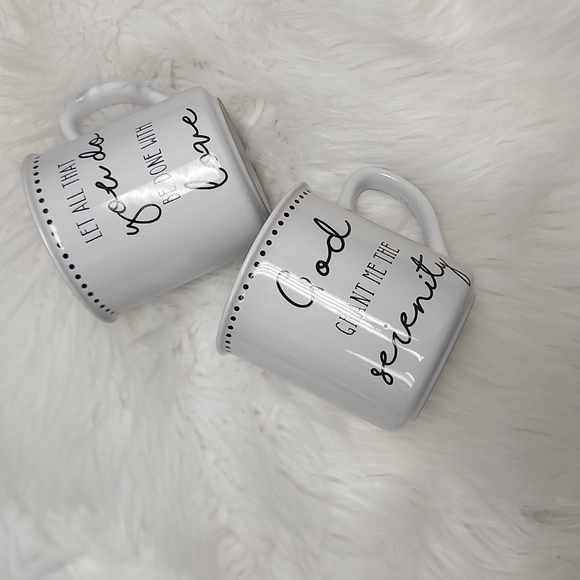 Mugs set inspirational Love and serenity - Picture 1 of 5